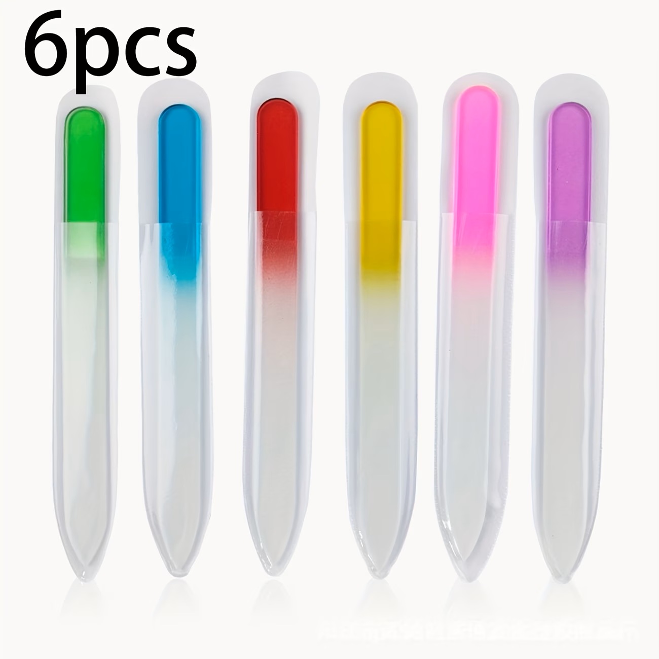 Nail Art Xl - 6개 크리스탈 유리 네일 파일 체코