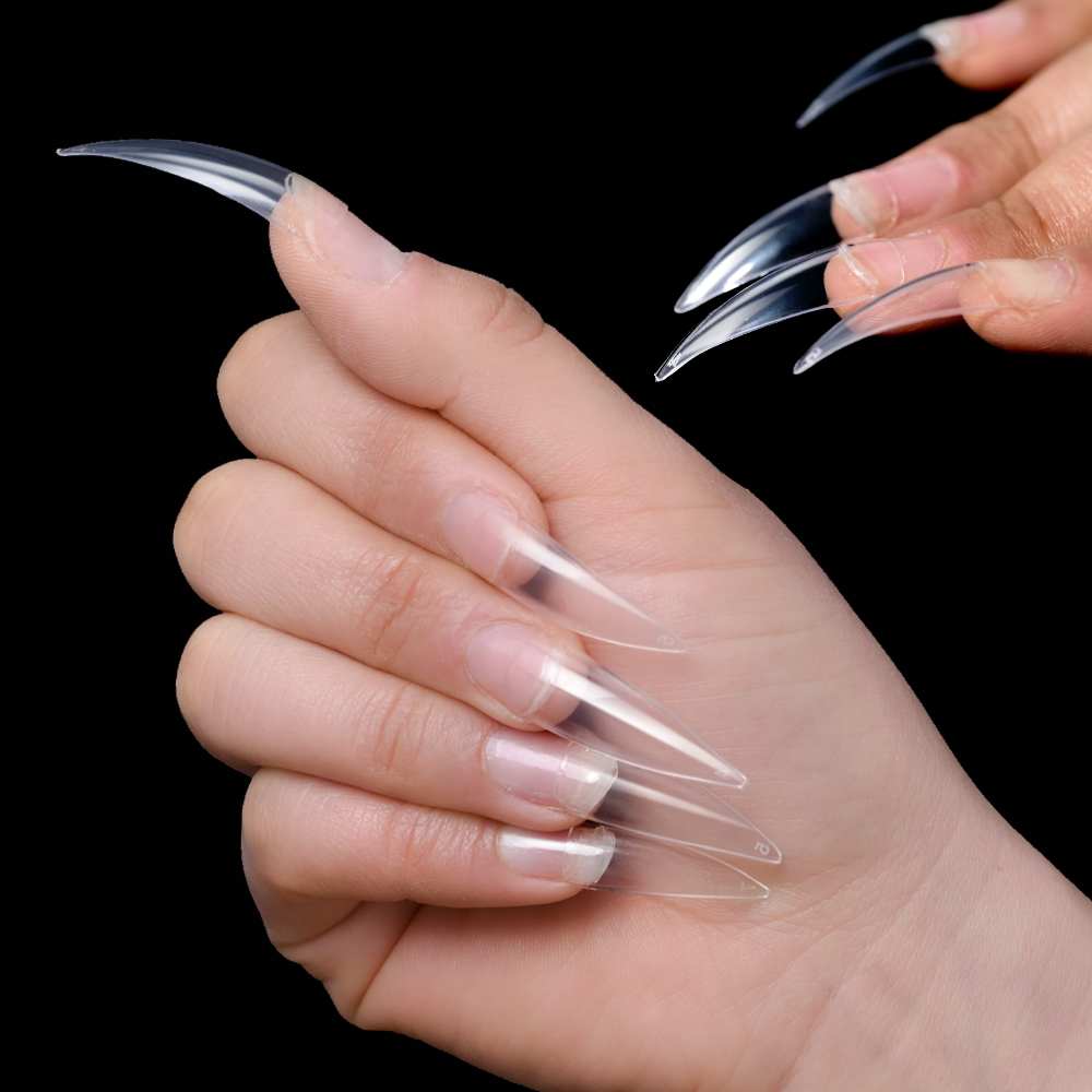 600Pcs 엑스트라 롱 호크 곡선 네일 팁 하프 커버 - Nail Art Xl 리뷰 및 가격