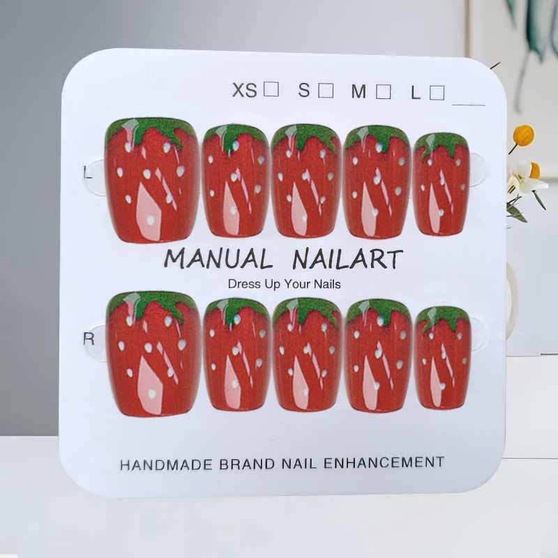 10개입 리틀 프레시 스트로베리 과일 시리즈 크리스탈  - Nail Art Strawberry 리뷰 및 가격