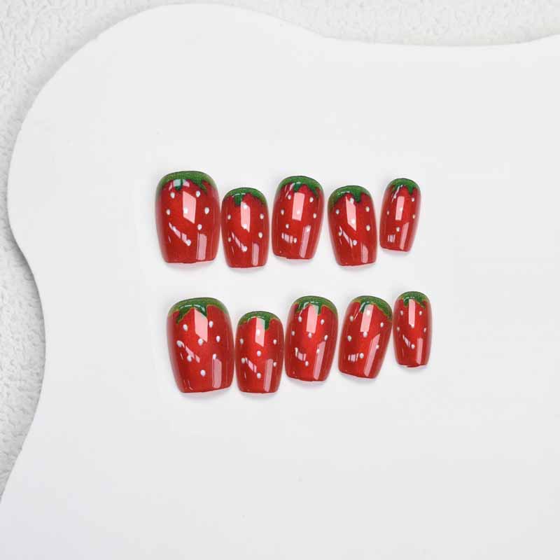 10개입 리틀 프레시 스트로베리 과일 시리즈 크리스탈  - Nail Art Strawberry 리뷰 및 가격