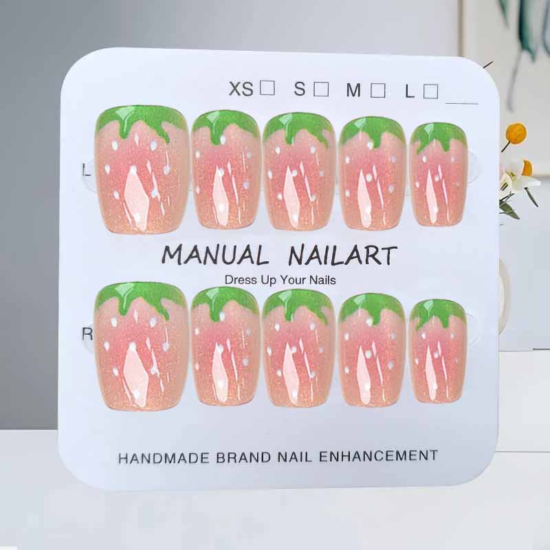 10개입 리틀 프레시 스트로베리 과일 시리즈 크리스탈  - Nail Art Strawberry 리뷰 및 가격
