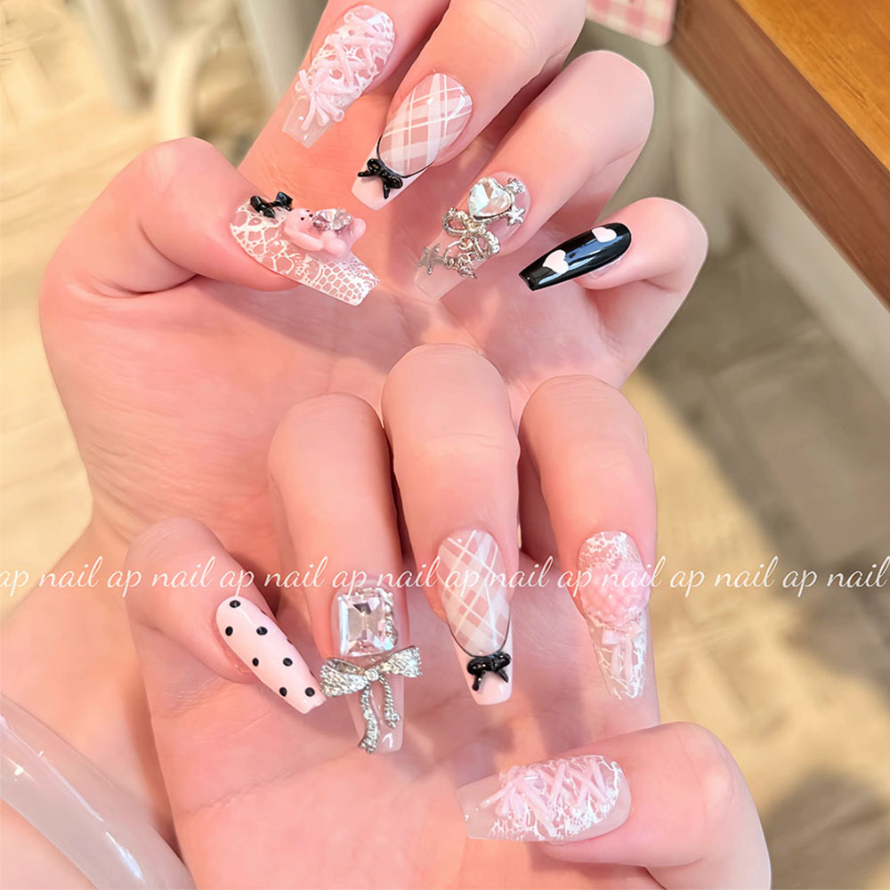 귀여운 어린애 같은 재미있는 3D 리락쿠마 글리터 아몬 - Nail Art Strawberry 리뷰 및 가격