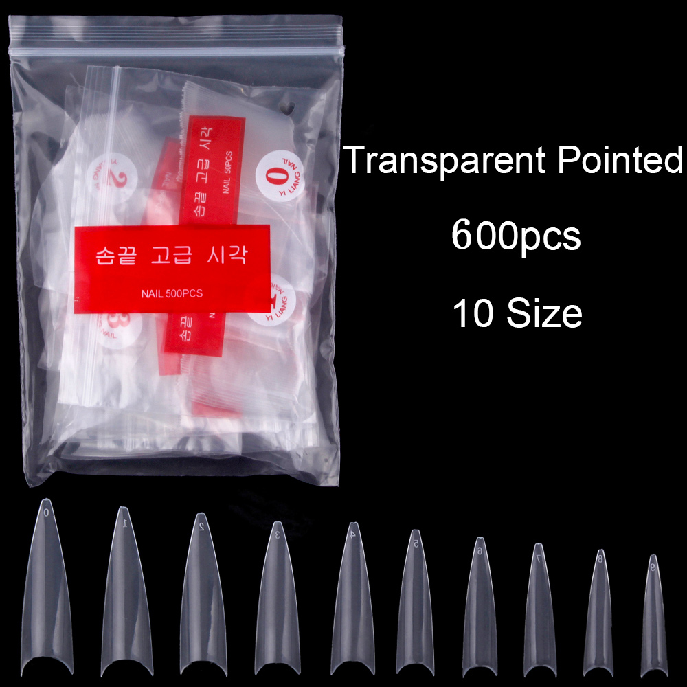 1Bag(600Pcs) 천연 스틸레토 연습 네일 팁 1 - Nail Art Xl 리뷰 및 가격