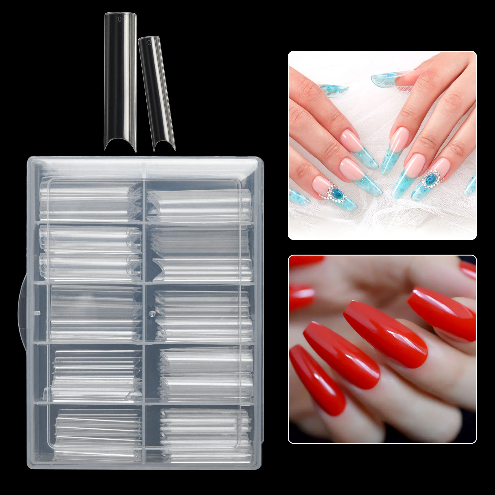 100 개/상자 XXL 엑스트라 스트레이트 네일 팁 긴 - Nail Art Xl 리뷰 및 가격