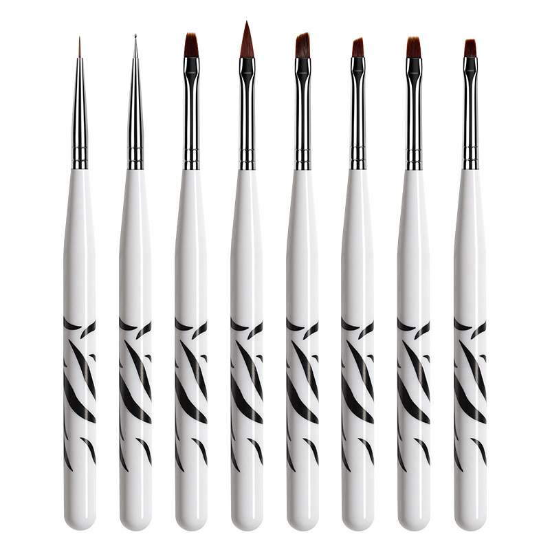 8PCS 얼룩말 인쇄 네일 아트 브러쉬 세트, 아크릴  - Nail Art Zebra Design 리뷰 및 가격