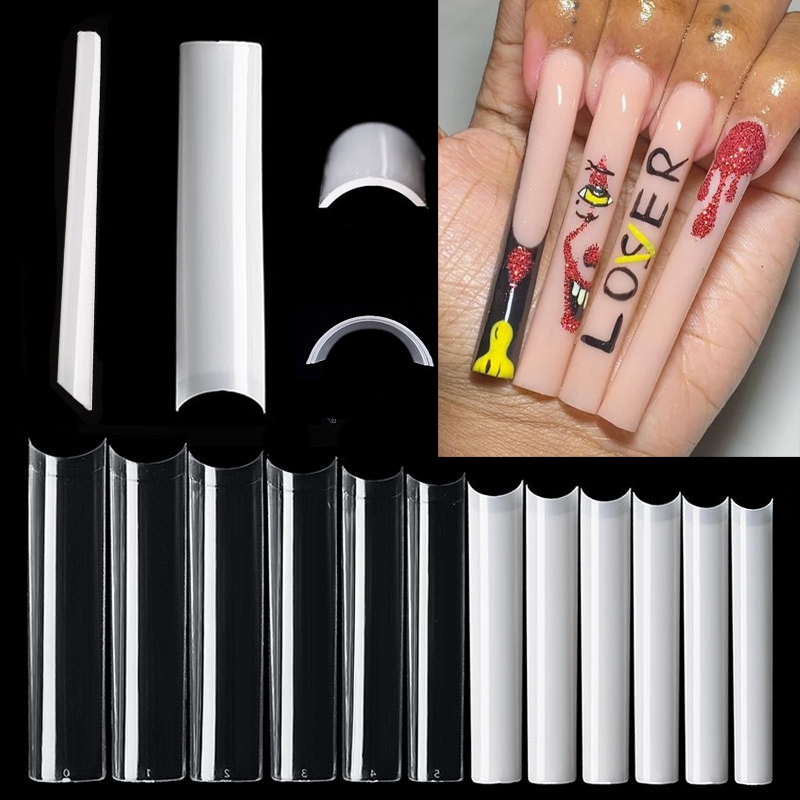 500 Pcs 롱 스퀘어 C 커브 네일 팁 스트레이트  - Nail Art Xl 리뷰 및 가격