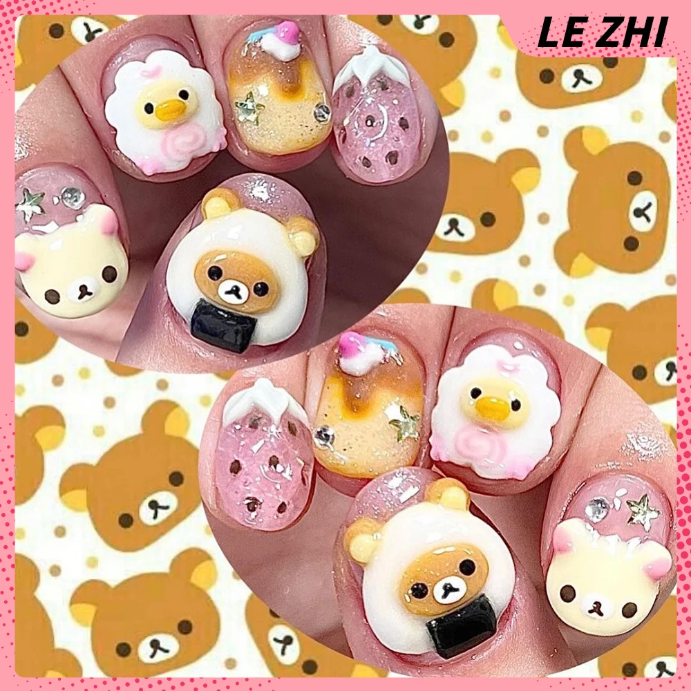 네일 아트에 3D 수제 리락쿠마 프레스 딸기 귀여운 휴 - Nail Art Strawberry 리뷰 및 가격