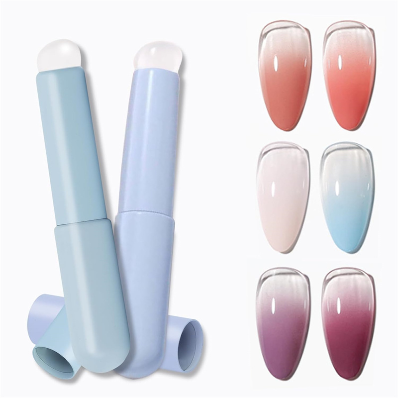 2pcs 네일 아트 실리콘 헤드 네일 브러쉬 메이크업  - Nail Art Ombre Glitter 리뷰 및 가격