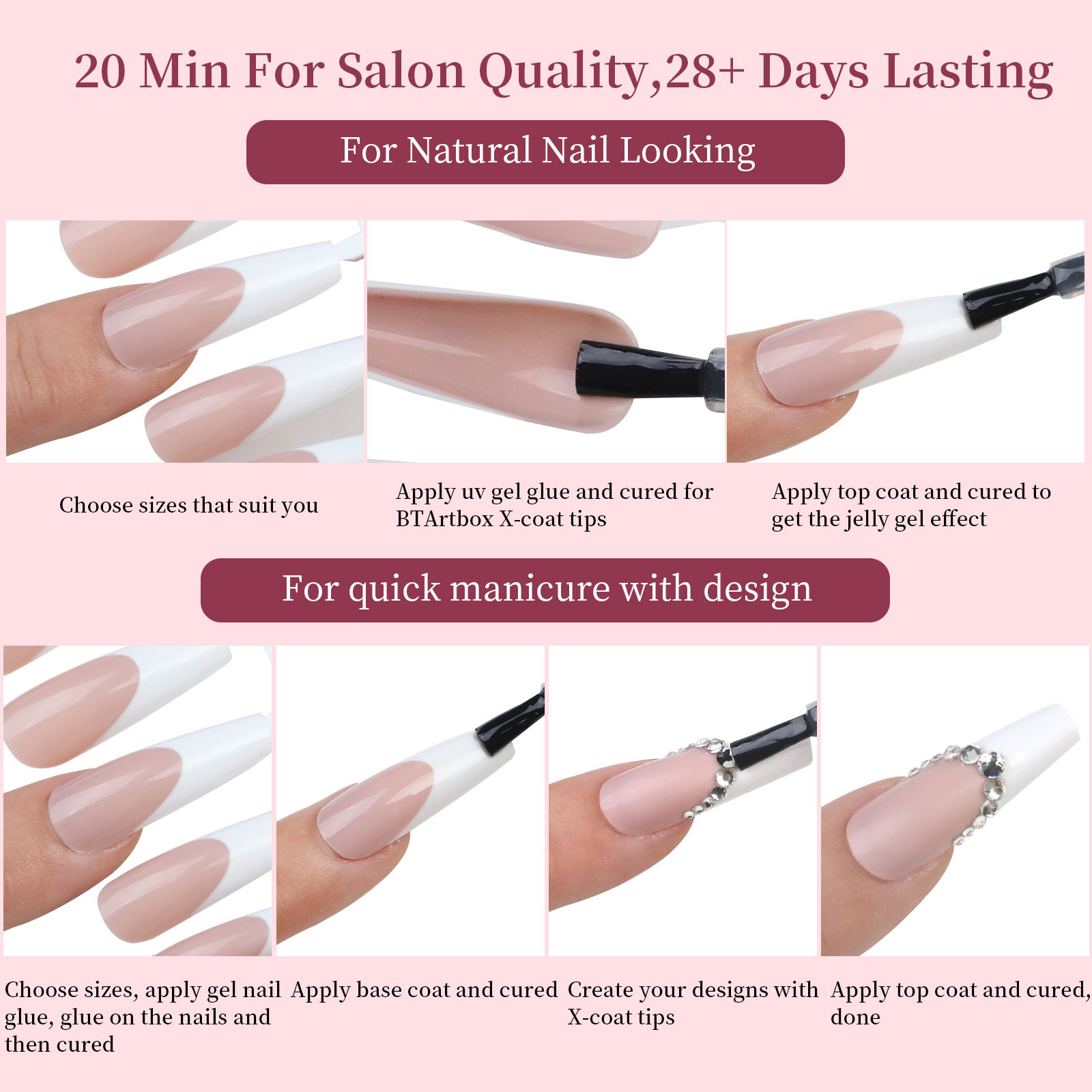 여성용 웨어러블 네일 아트 스티커, 화려한 가짜 손톱, - Nail Art Xl 리뷰 및 가격