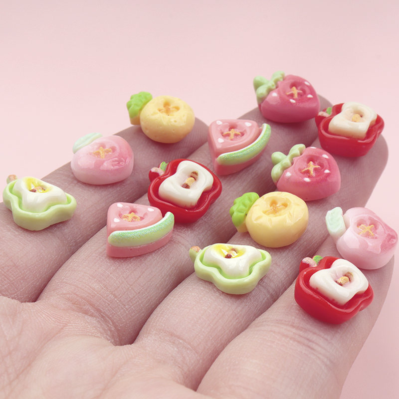 50/500개 미니 모조 과일 레진 네일 아트 카보숑  - Nail Art Strawberry 리뷰 및 가격