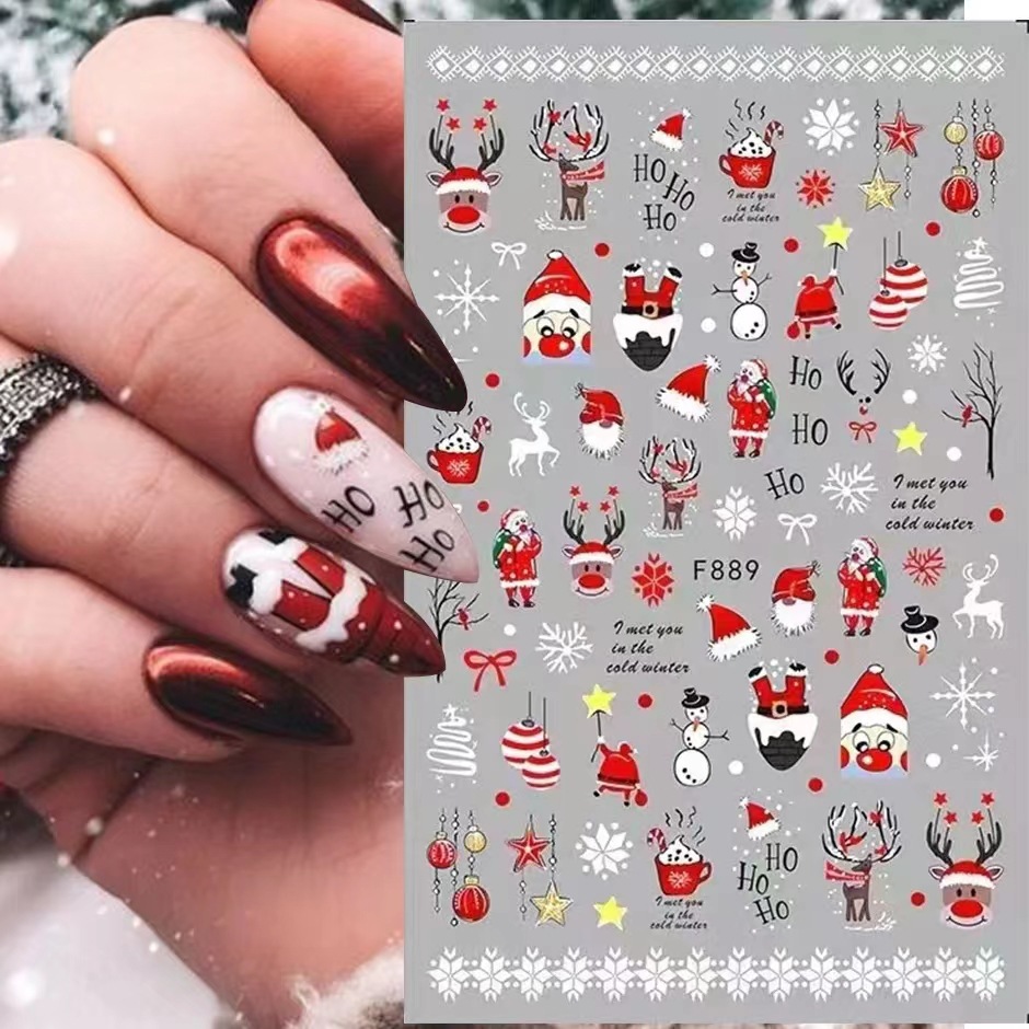 2025 크리스마스 3D 네일 아트 스티커, 산타 클로 - Nail Art Xmas 2025 리뷰 및 가격