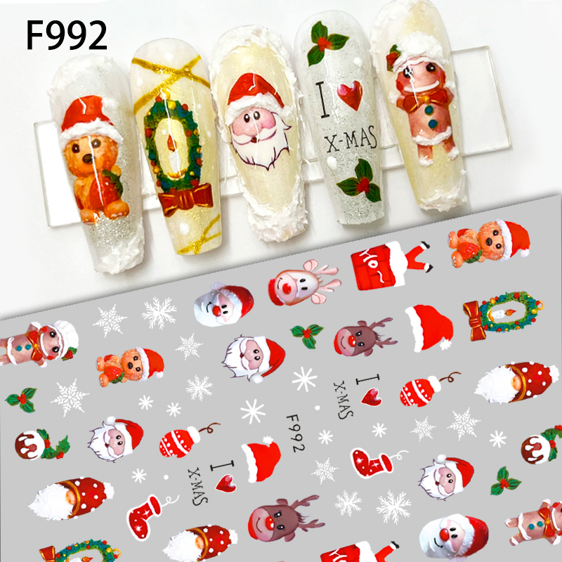 2025 크리스마스 3D 네일 아트 스티커, 산타 클로 - Nail Art Xmas 2025 리뷰 및 가격
