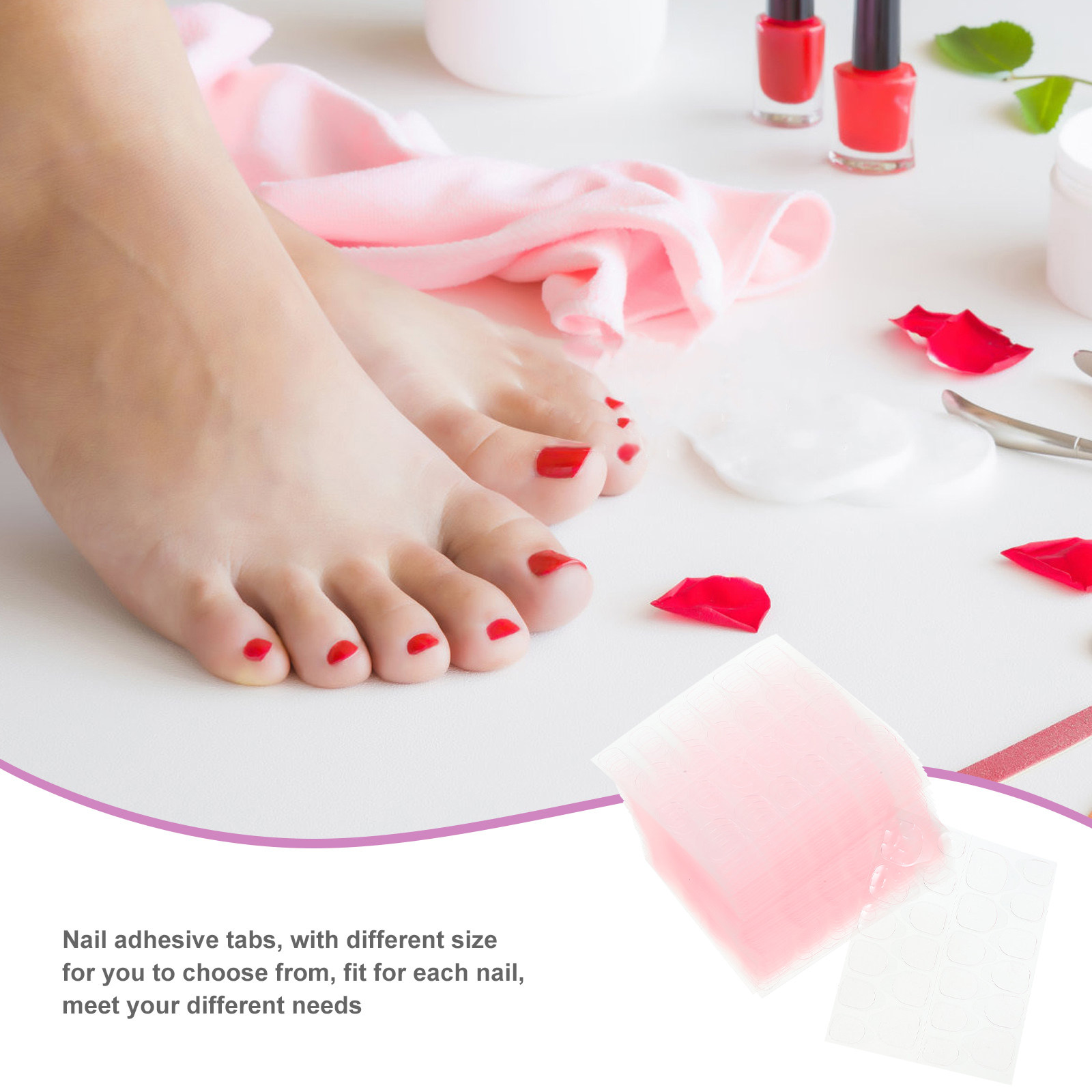 50매 젤리 젤 발톱 팁, 붙이는 네일 스티커 탭, 빠 - Nail Art Jelly 리뷰 및 가격