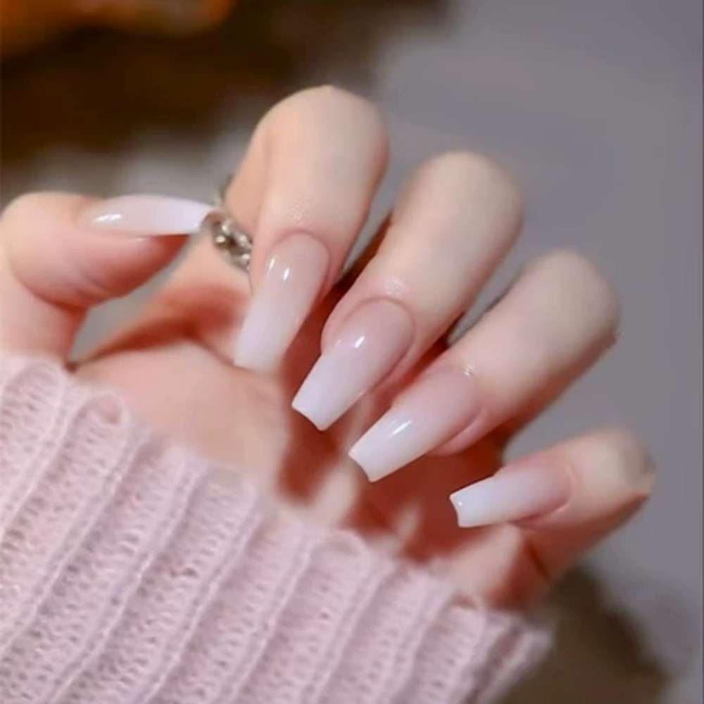24개입/박스 롱 코핀 인조 손톱 아트 로즈 글루 포함 - Nail Art Jelly 리뷰 및 가격