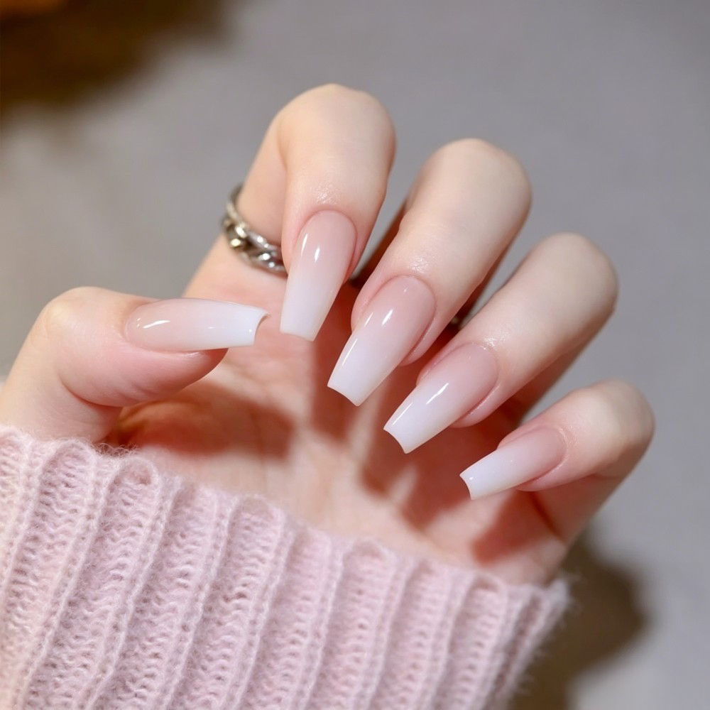 24개입/박스 롱 코핀 인조 손톱 아트 로즈 글루 포함 - Nail Art Jelly 리뷰 및 가격
