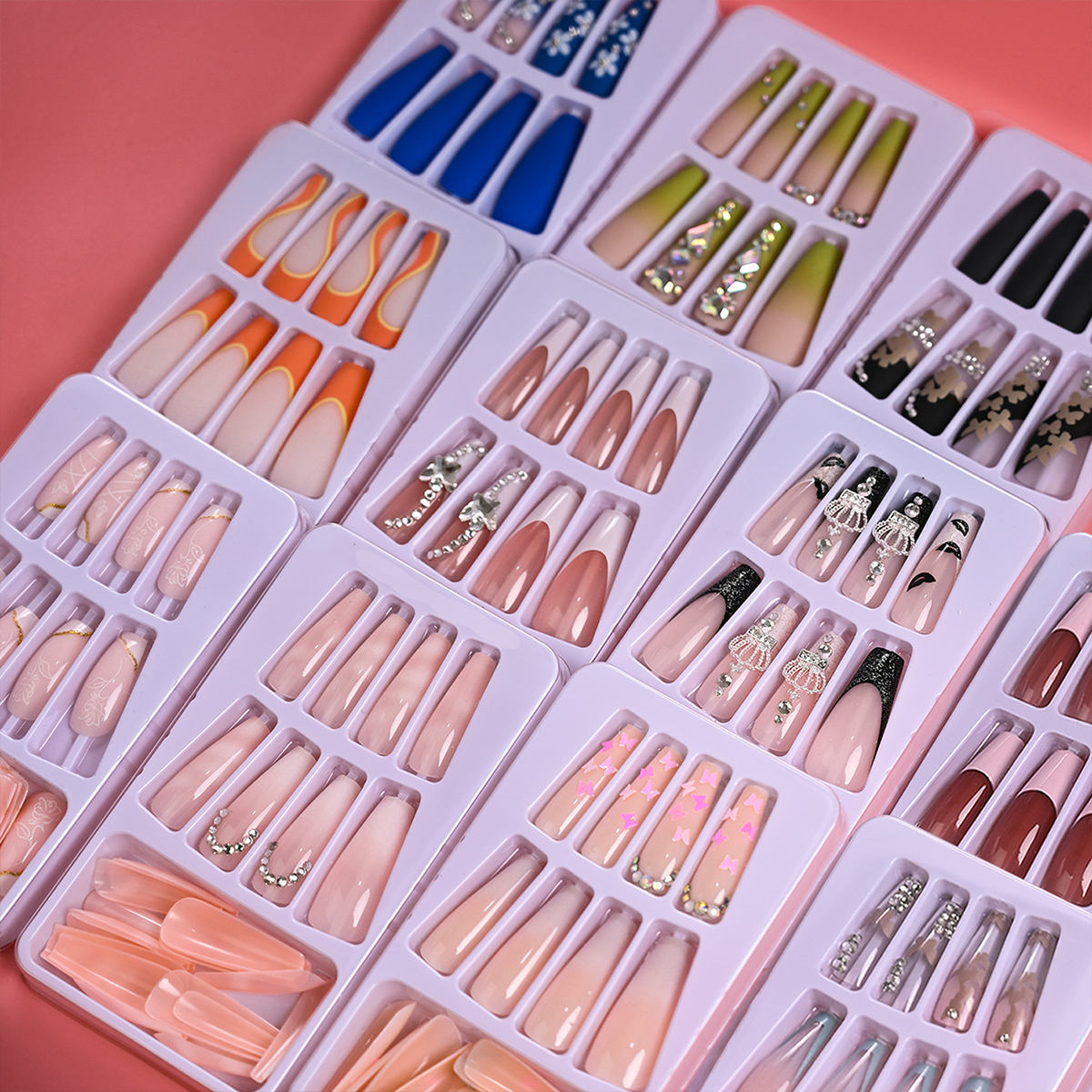 가짜 손톱 프레스 짧은 중간 프랑스 아크릴 풀 커버 가 - Nail Art Xl 리뷰 및 가격