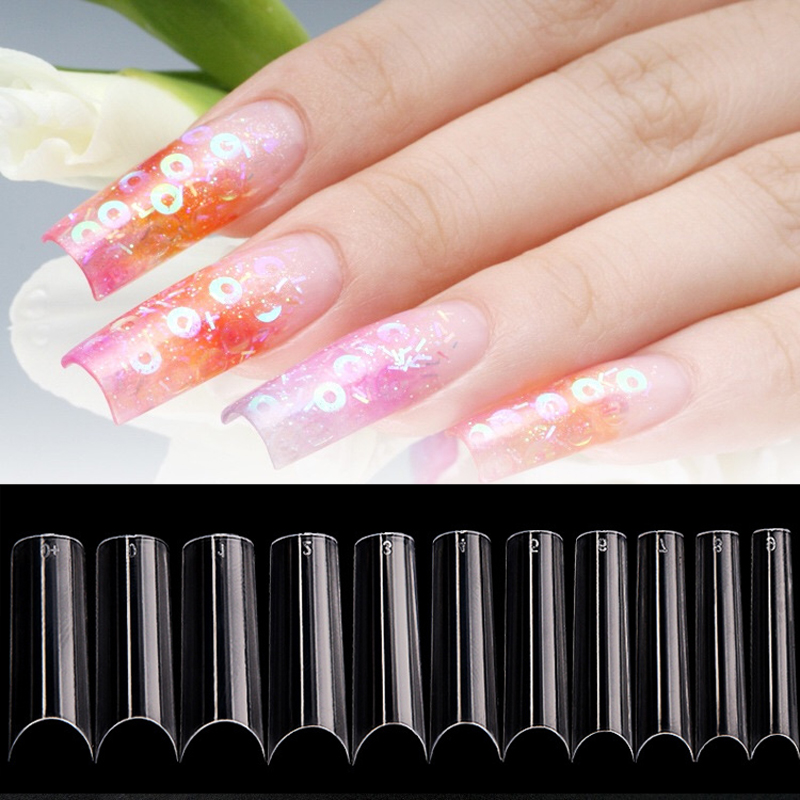 500pcs XL 긴 거짓 손톱 팁 C 곡선 인공 사각 - Nail Art Xl 리뷰 및 가격
